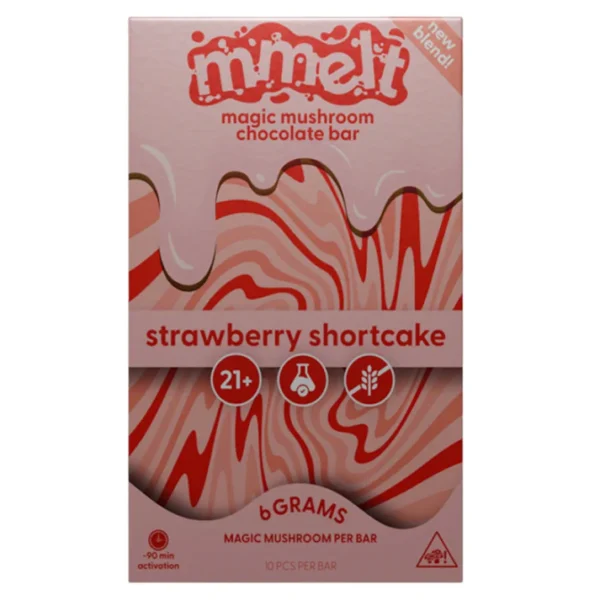 MMELT MAGIC MUSHROOM STRAWBERRY SHORTCAKE CHOCOLATE BAR - 6G